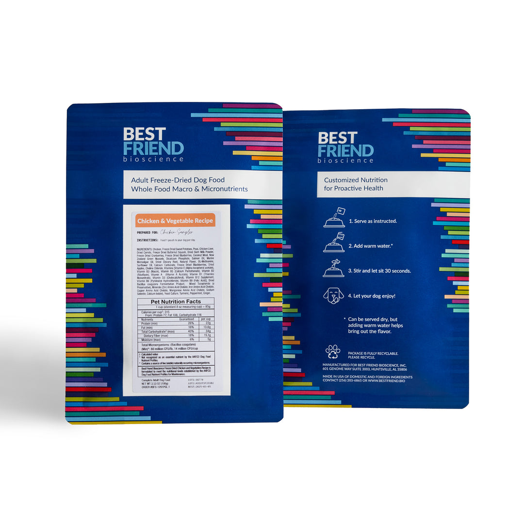 Freeze-Dried Chicken & Vegetables Sample Pouch