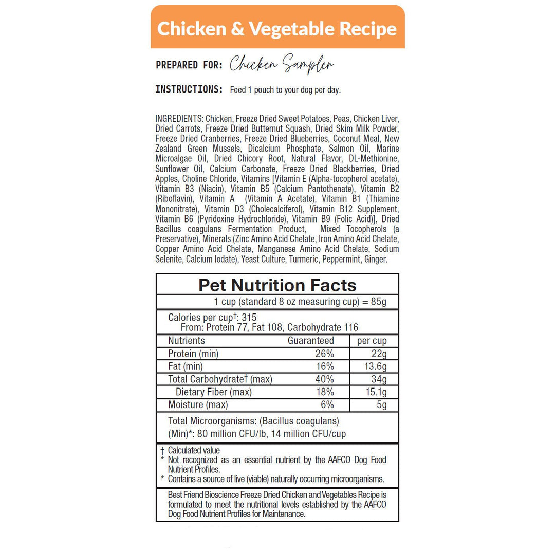 chicken sampler label plain