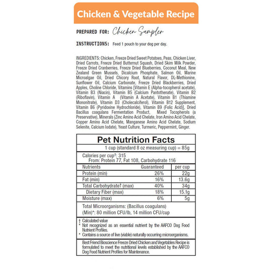 chicken sampler label plain